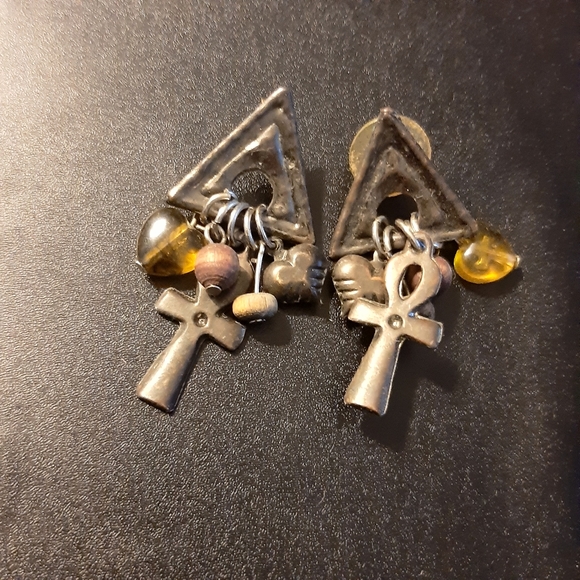 Jewelry - 2" ANKH BOHO DANGLE EARRINGS